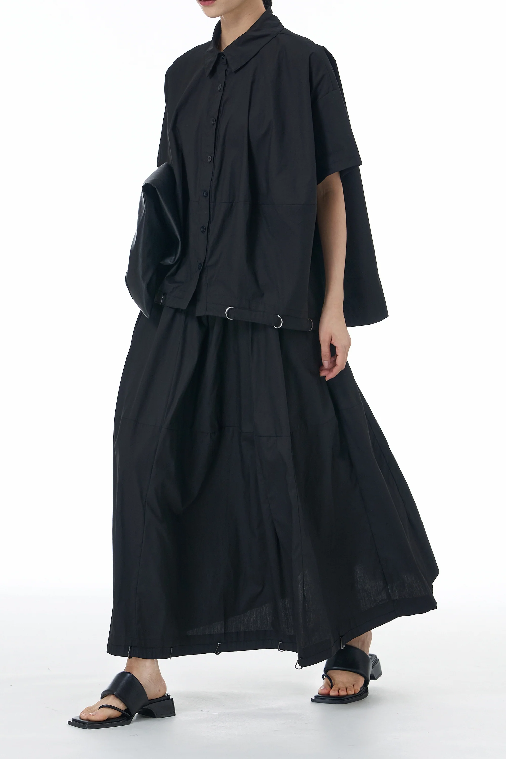 Oversized Buckle Skirt Coord Set