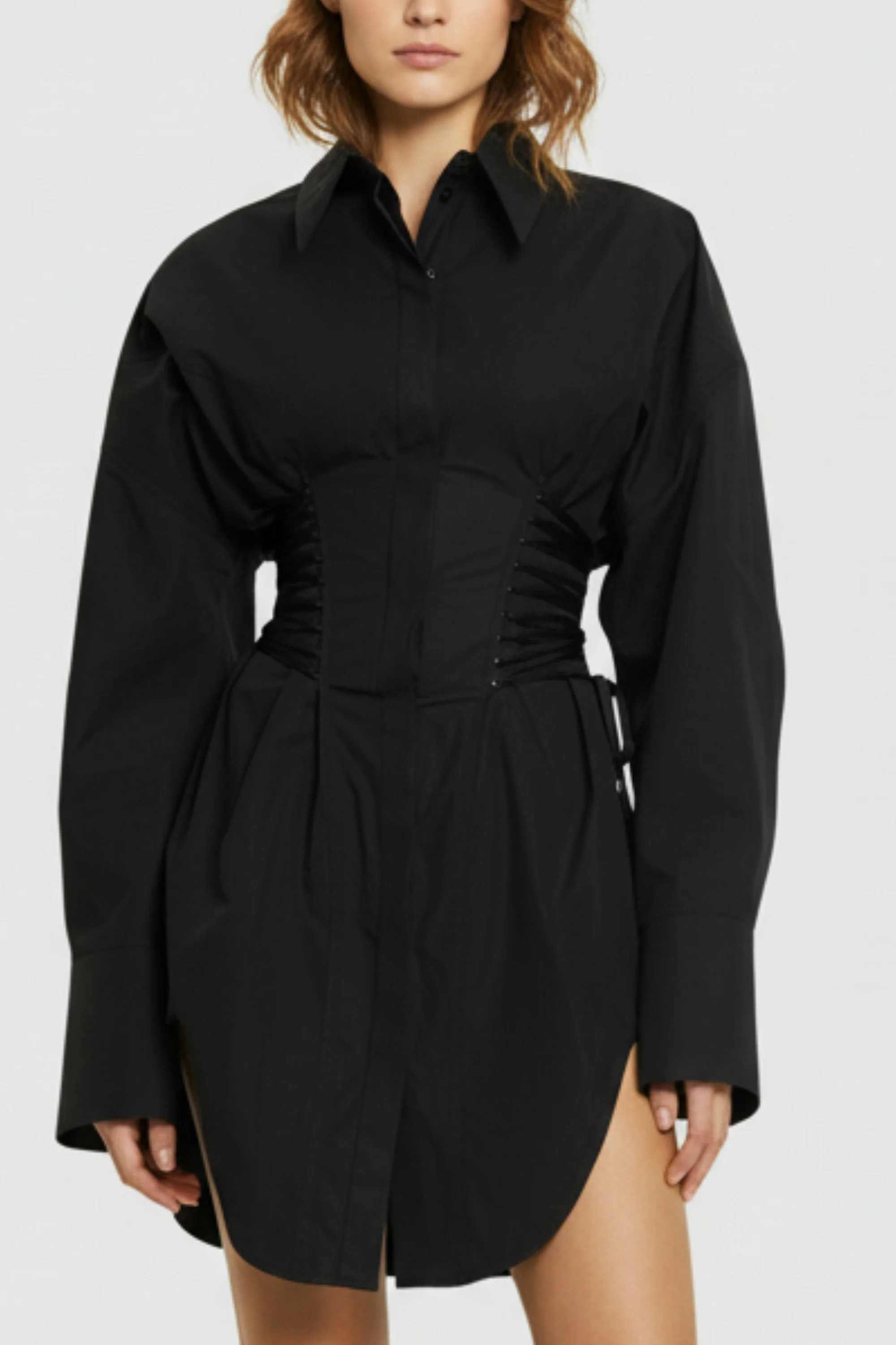 Black Tie-up Shirt