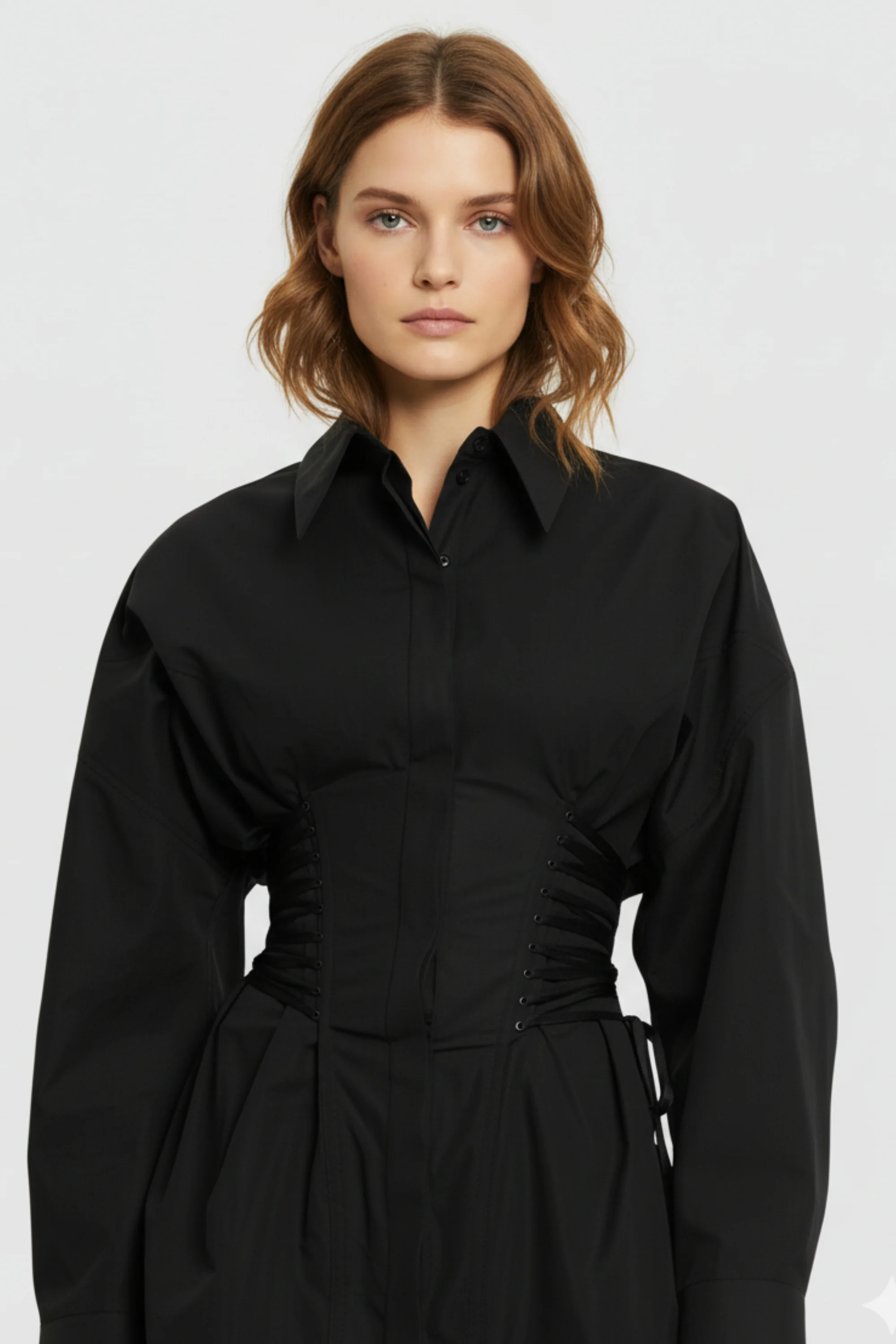 Black Tie-up Shirt