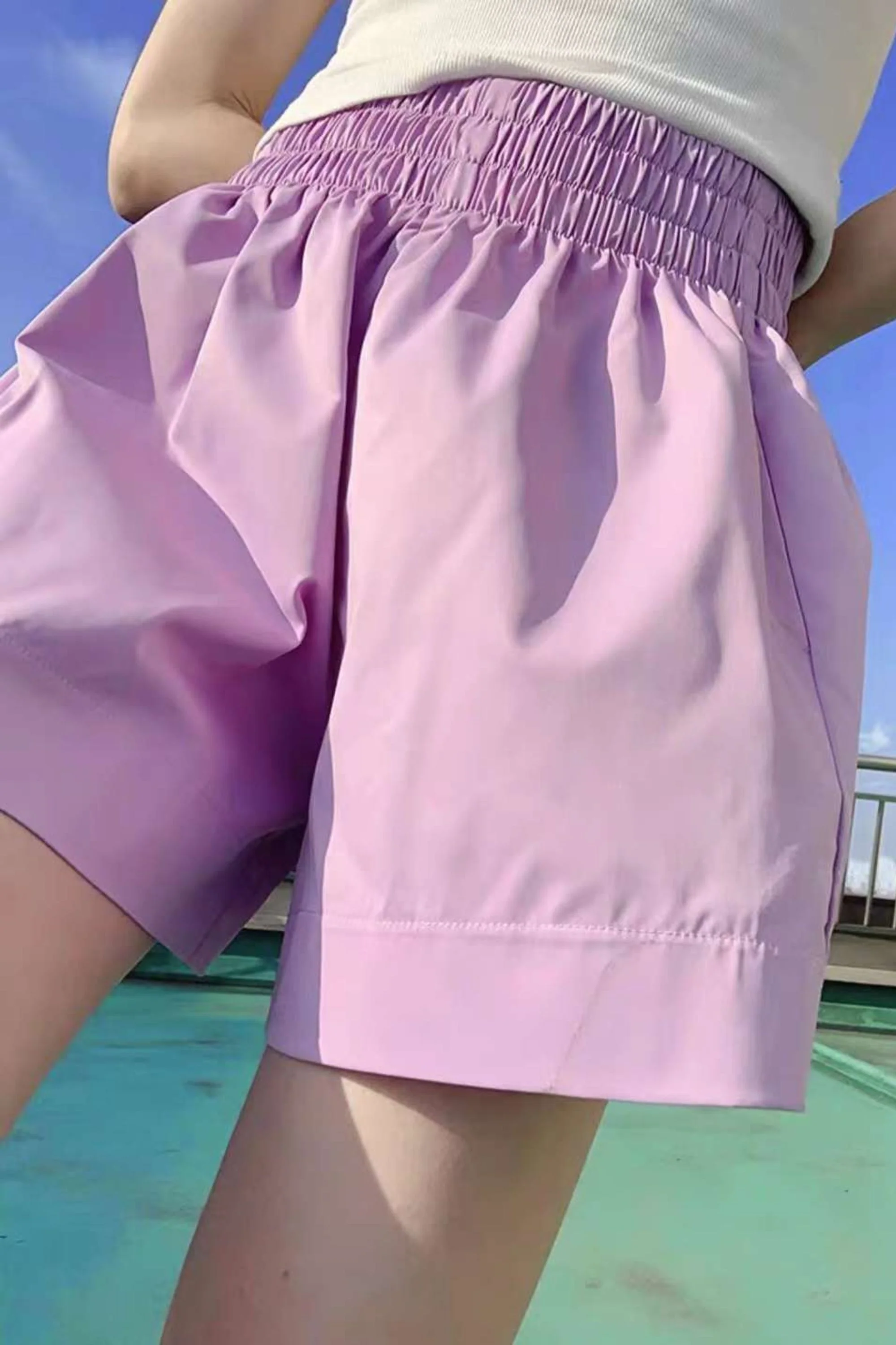 Lavendar Elasticated Shorts