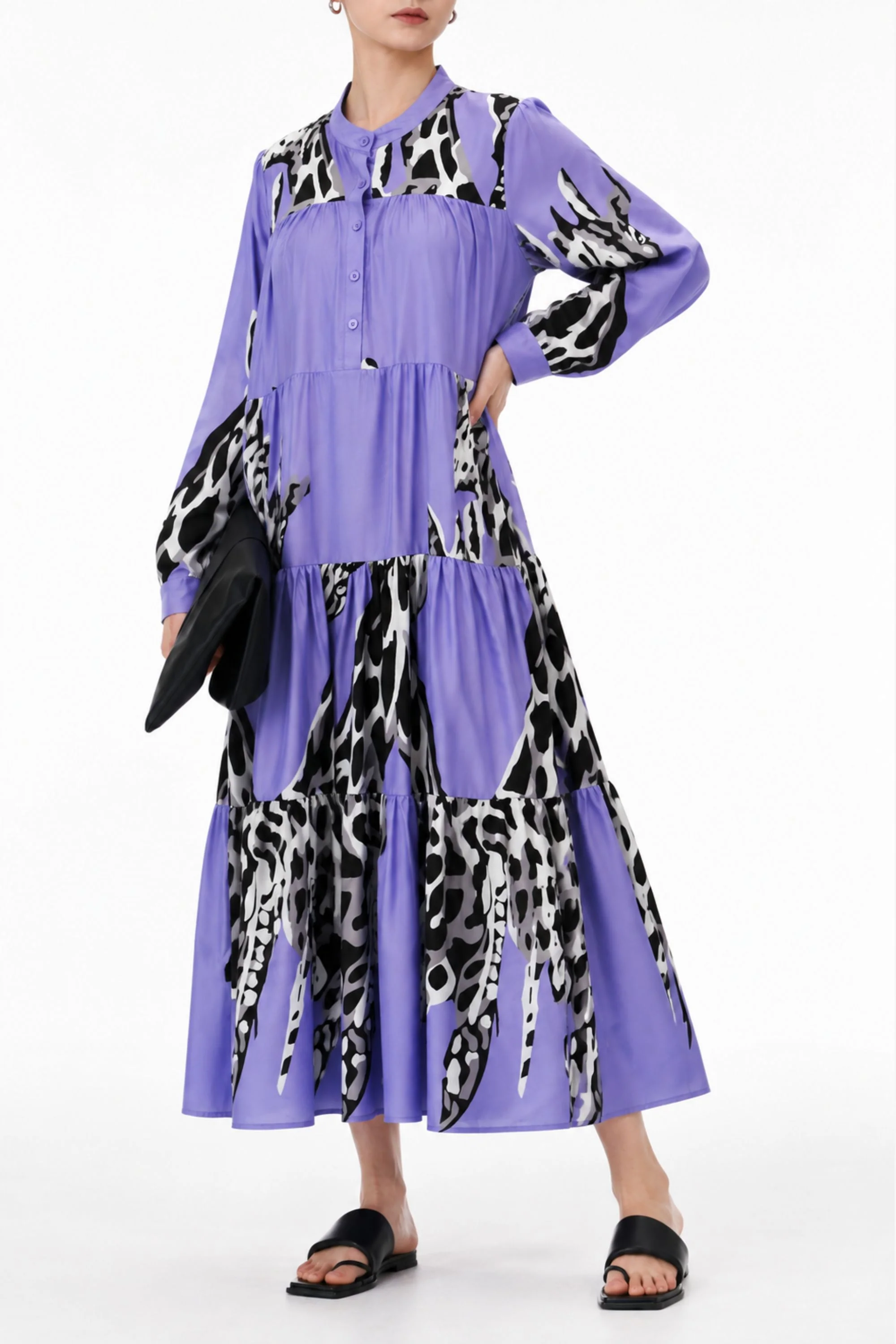 Purple Safari Tier Dress