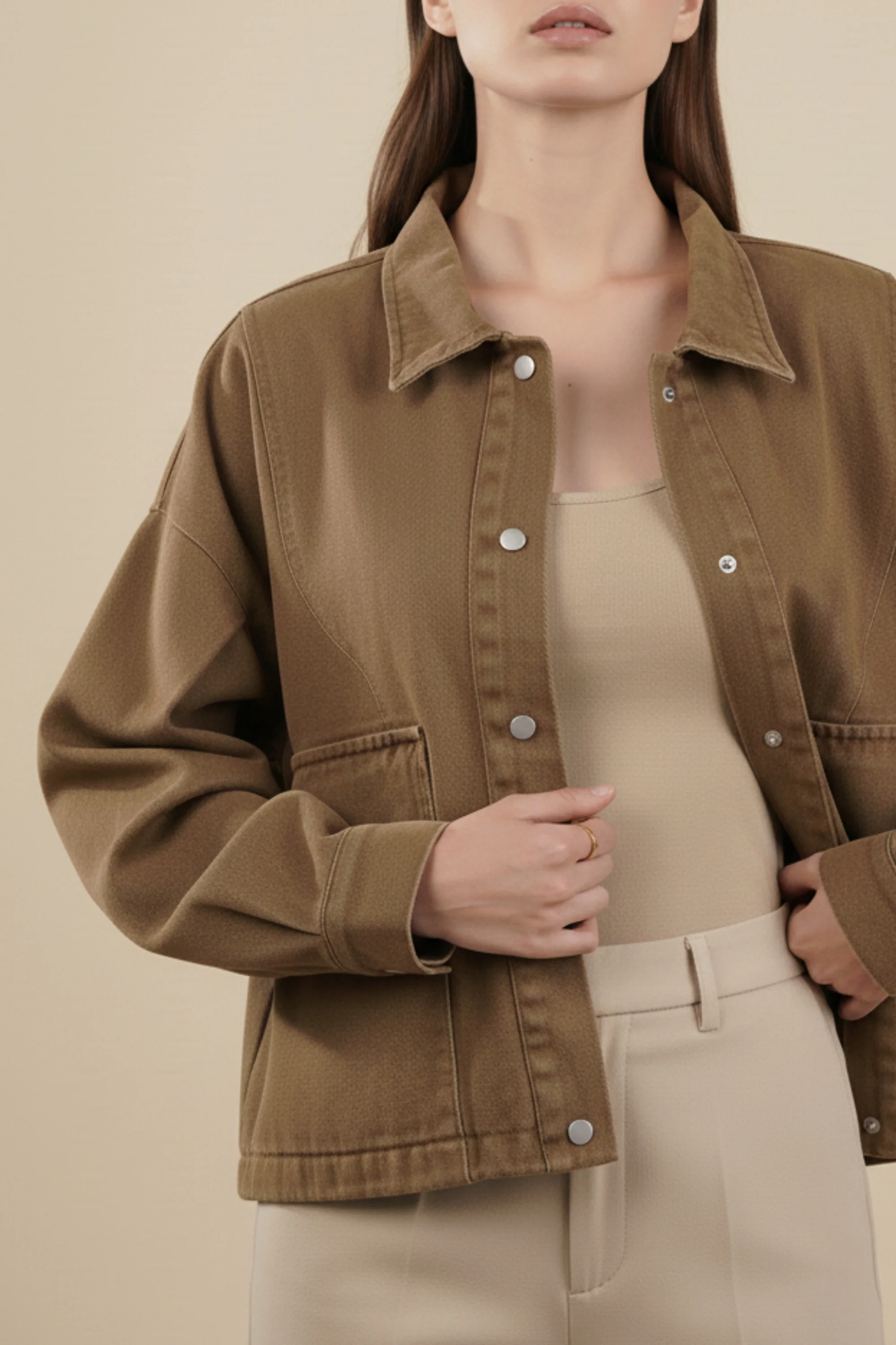 Downtown Oversized Crop Jacket