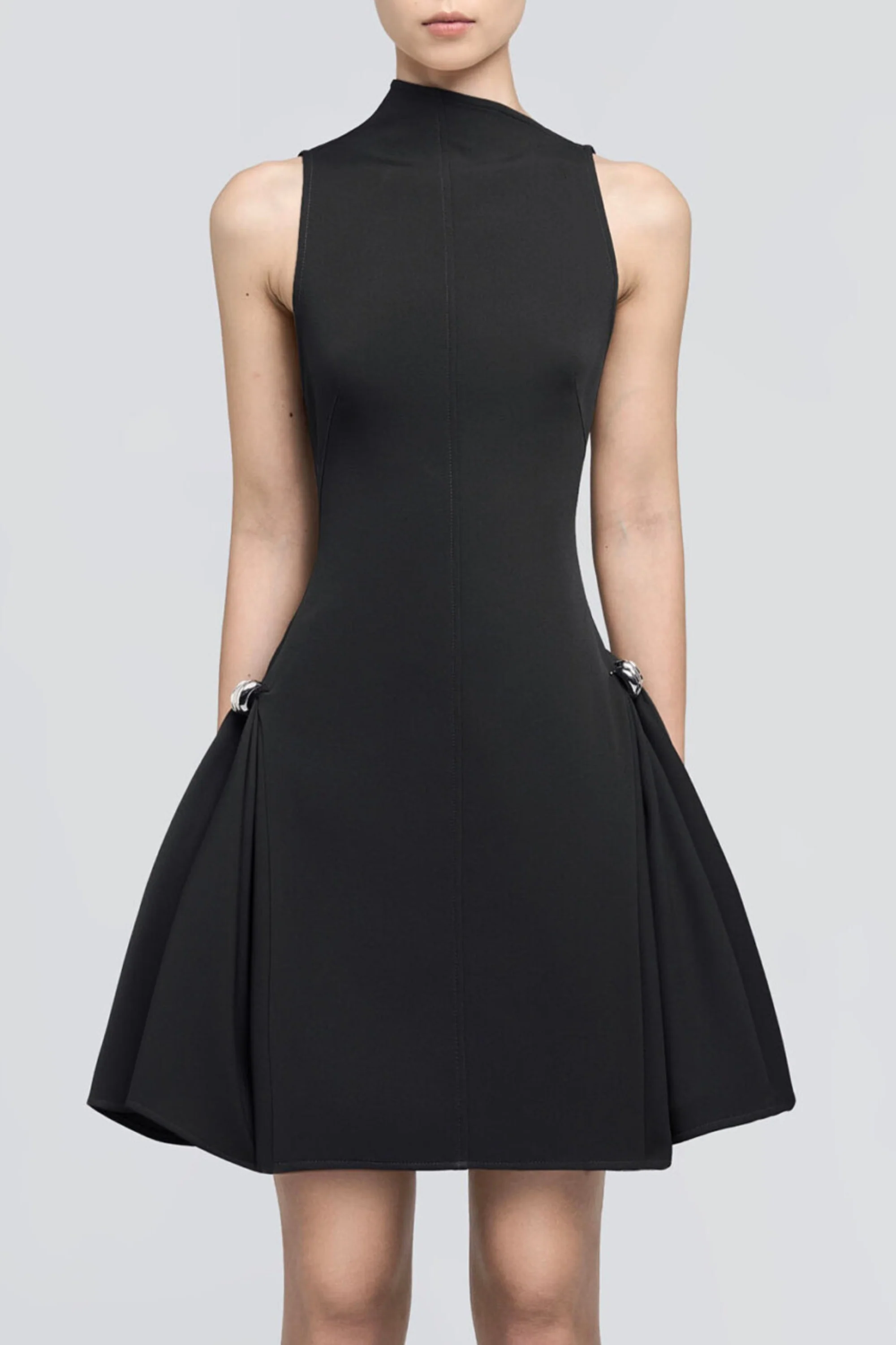 Diana Black Draped Dress