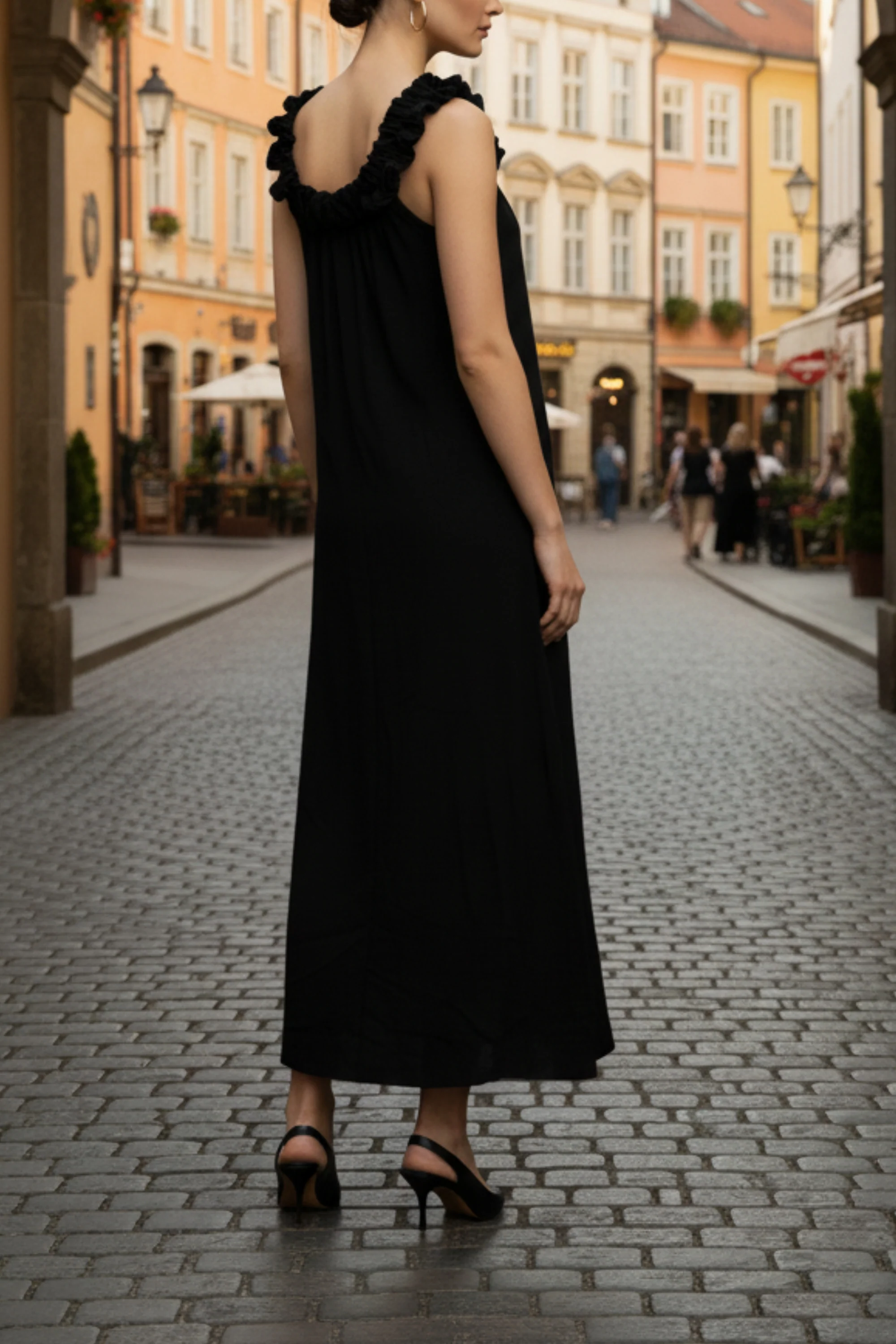 Barely Black Ruffle dress