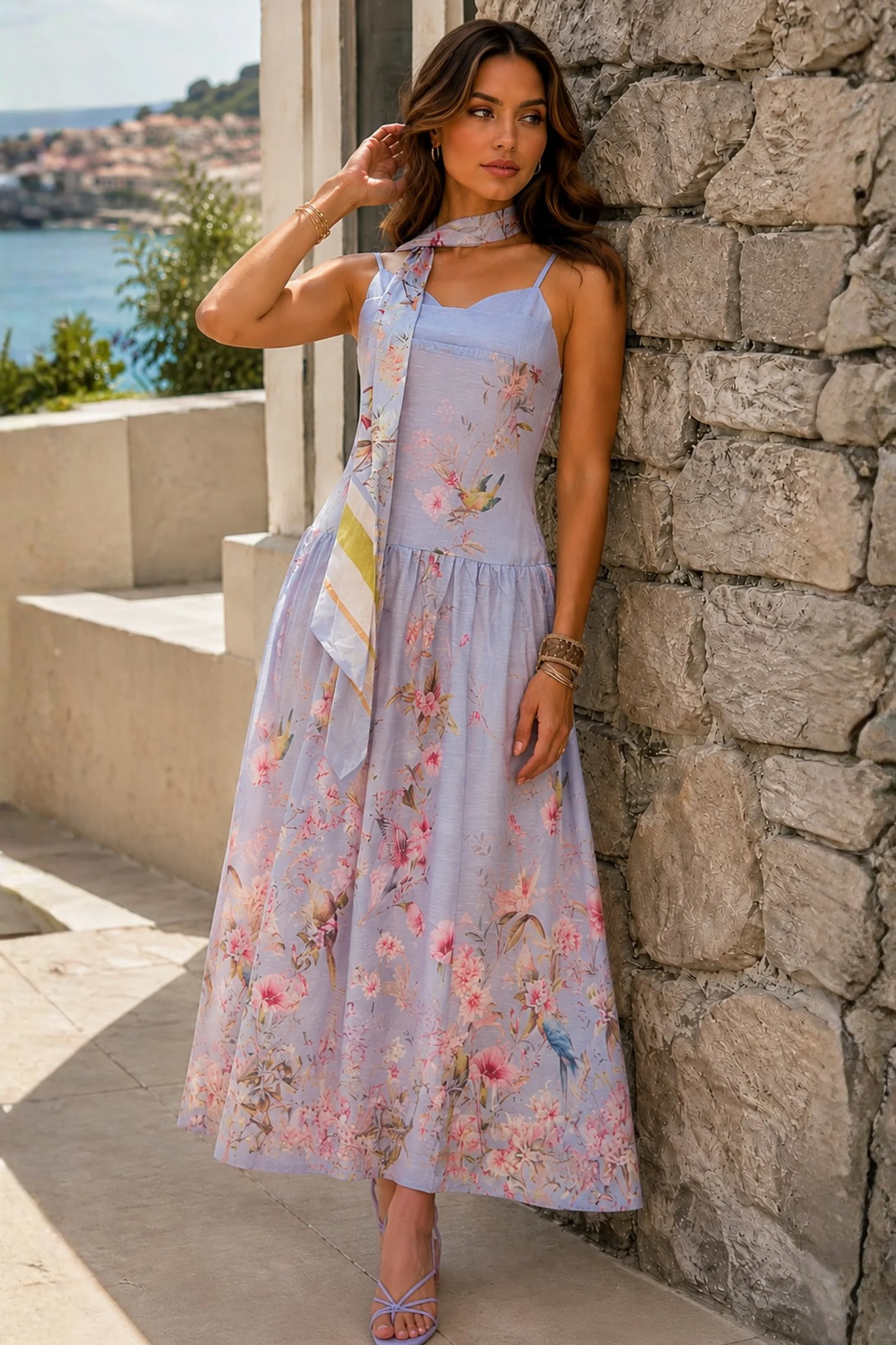 Lavender Muse Scarf Dress