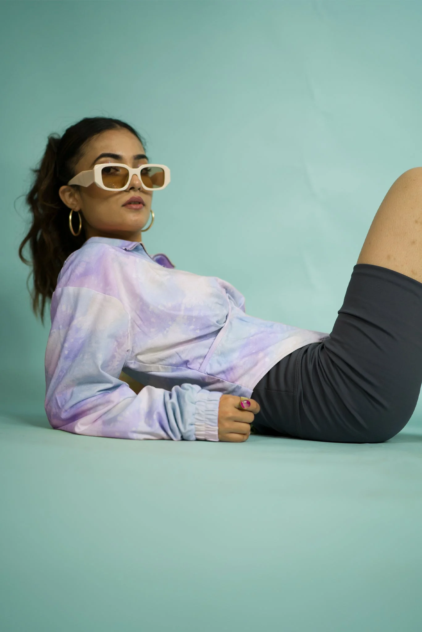 Tie-Dye Noodie In Lilac