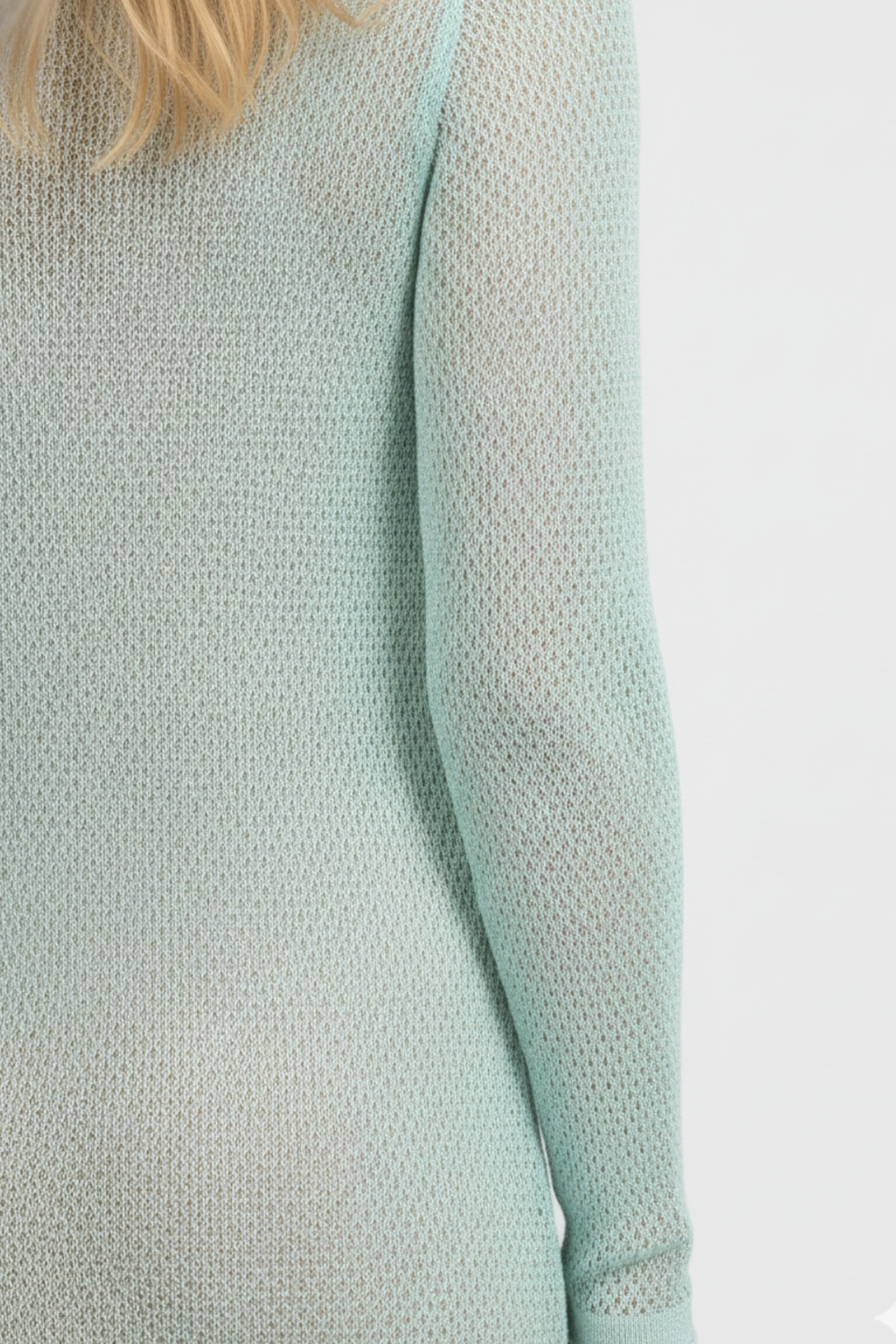 Minty Blue Crochet Knit Dress