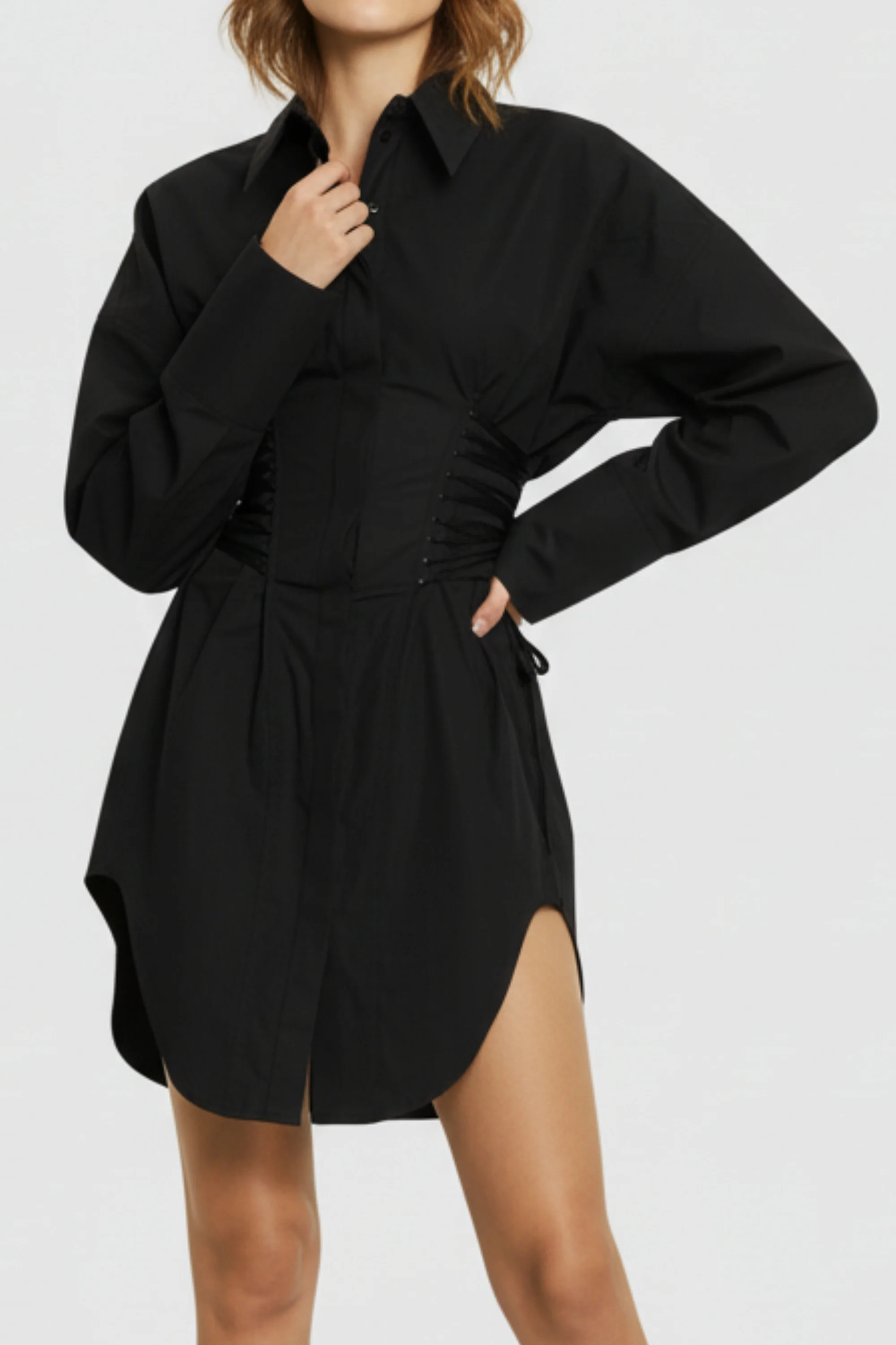 Black Tie-up Shirt