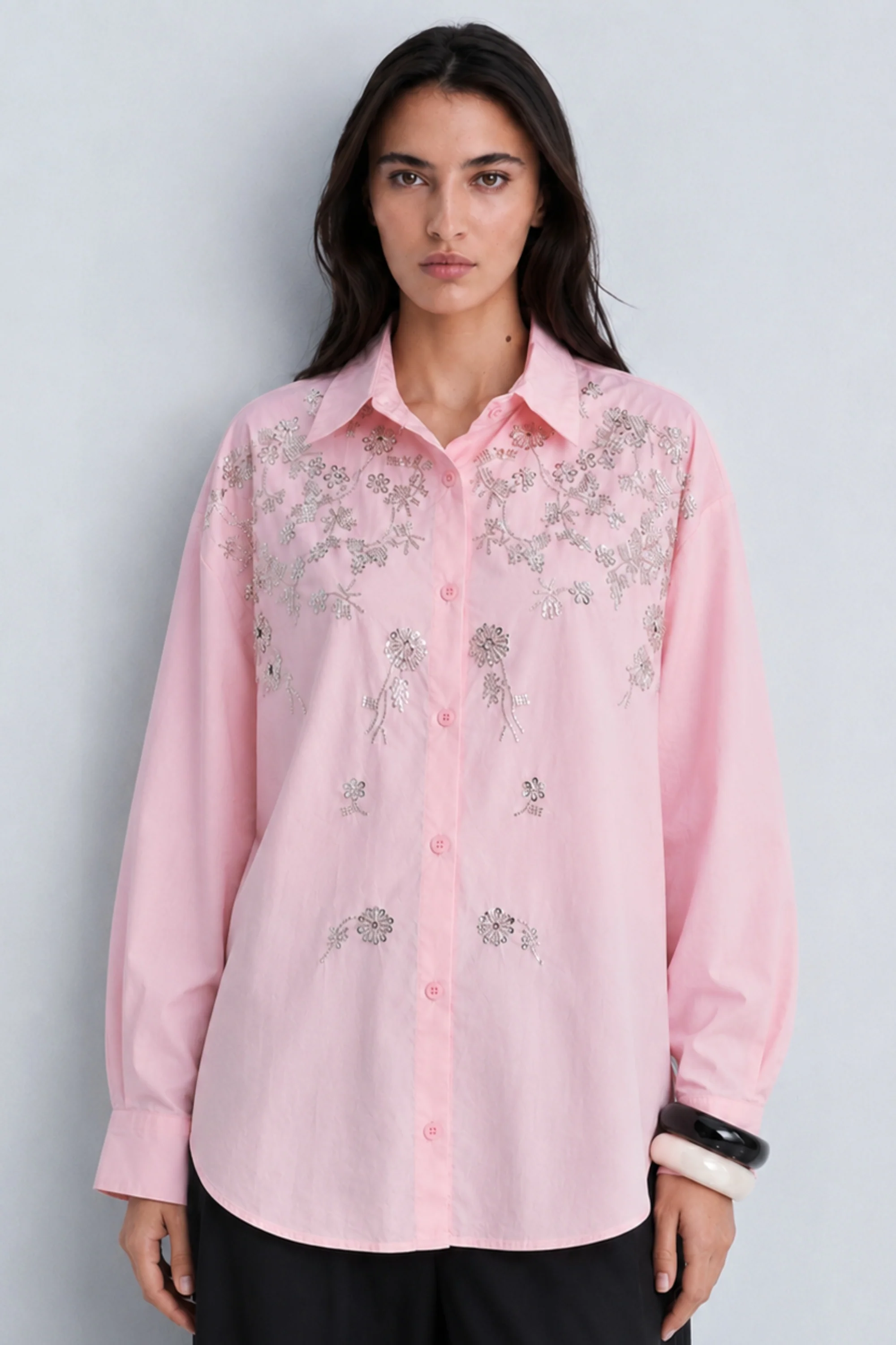 Blush Garden Sequin Shirt